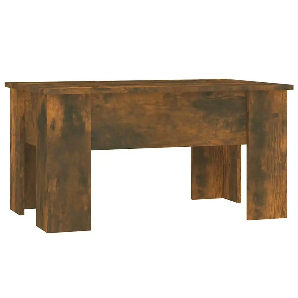 Coffee Table Lift Top Modern 79 x 49 x 41 cm Engineered Wood Smoked Oak Brown