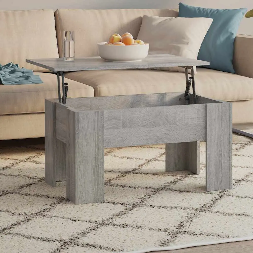 Coffee Table Lift-Top Grey Sonoma Engineered Wood