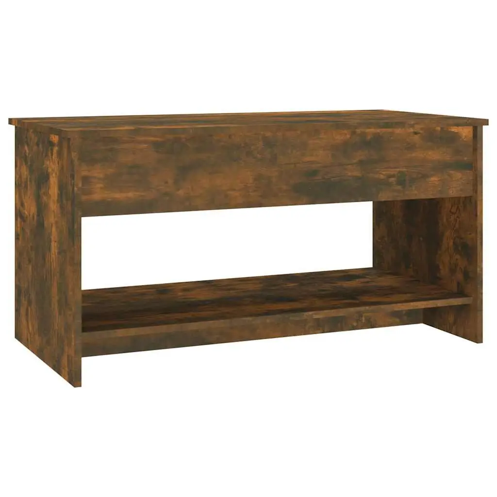 Lift-Top Coffee Table with Storage in Brown Engineered Wood