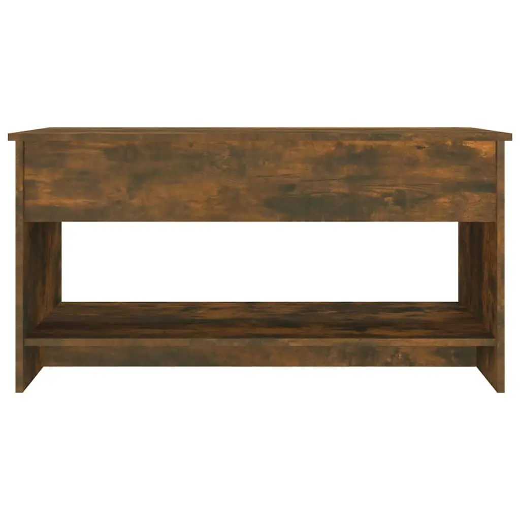 Lift-Top Coffee Table with Storage in Brown Engineered Wood