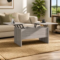 Grey Sonoma Coffee Table with Adjustable Storage