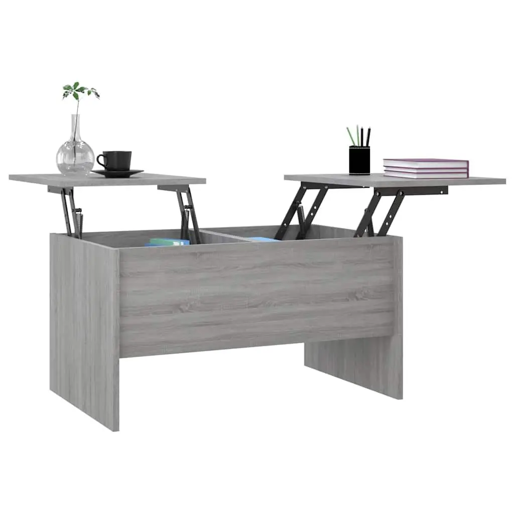Grey Sonoma Coffee Table with Adjustable Storage