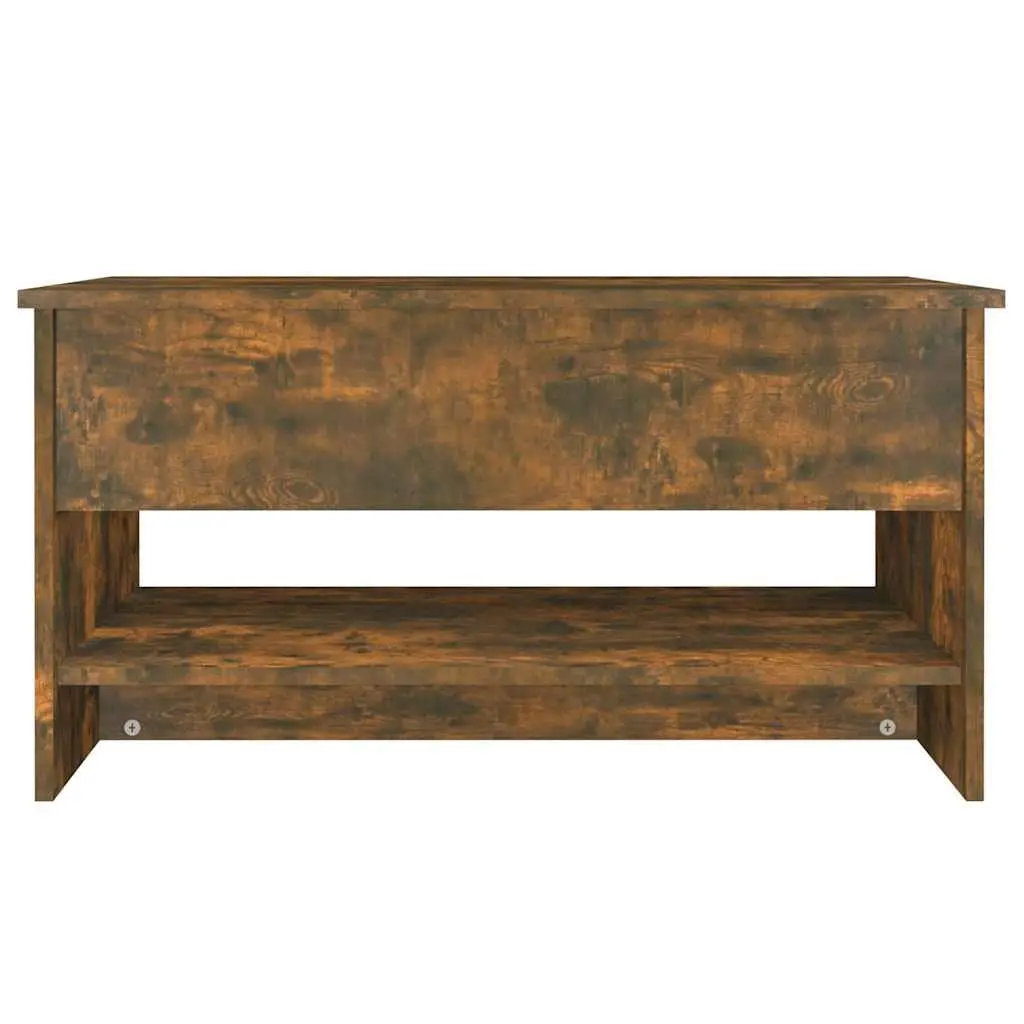 Coffee Table Smoked Oak Adjustable Liftable Top Engineered Wood