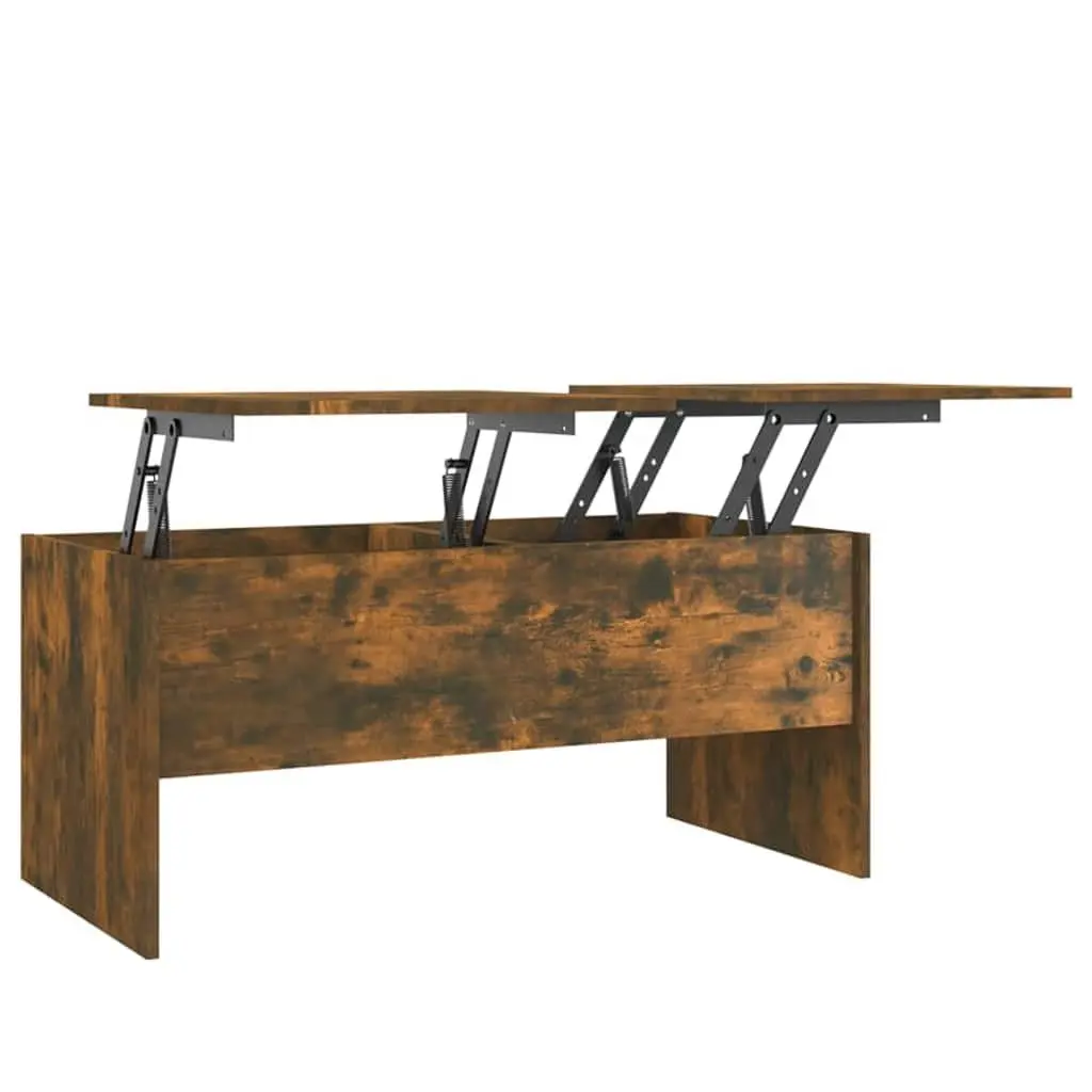 Lift-Top Coffee Table with Storage in Brown