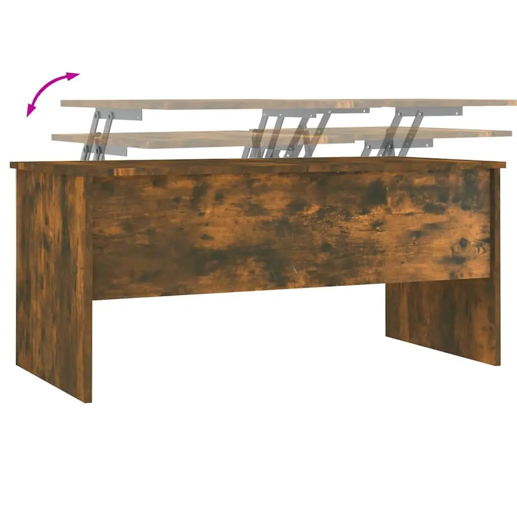 Lift-Top Coffee Table with Storage in Brown