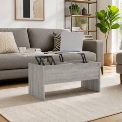 Grey Sonoma Coffee Table with Liftable Top and Storage