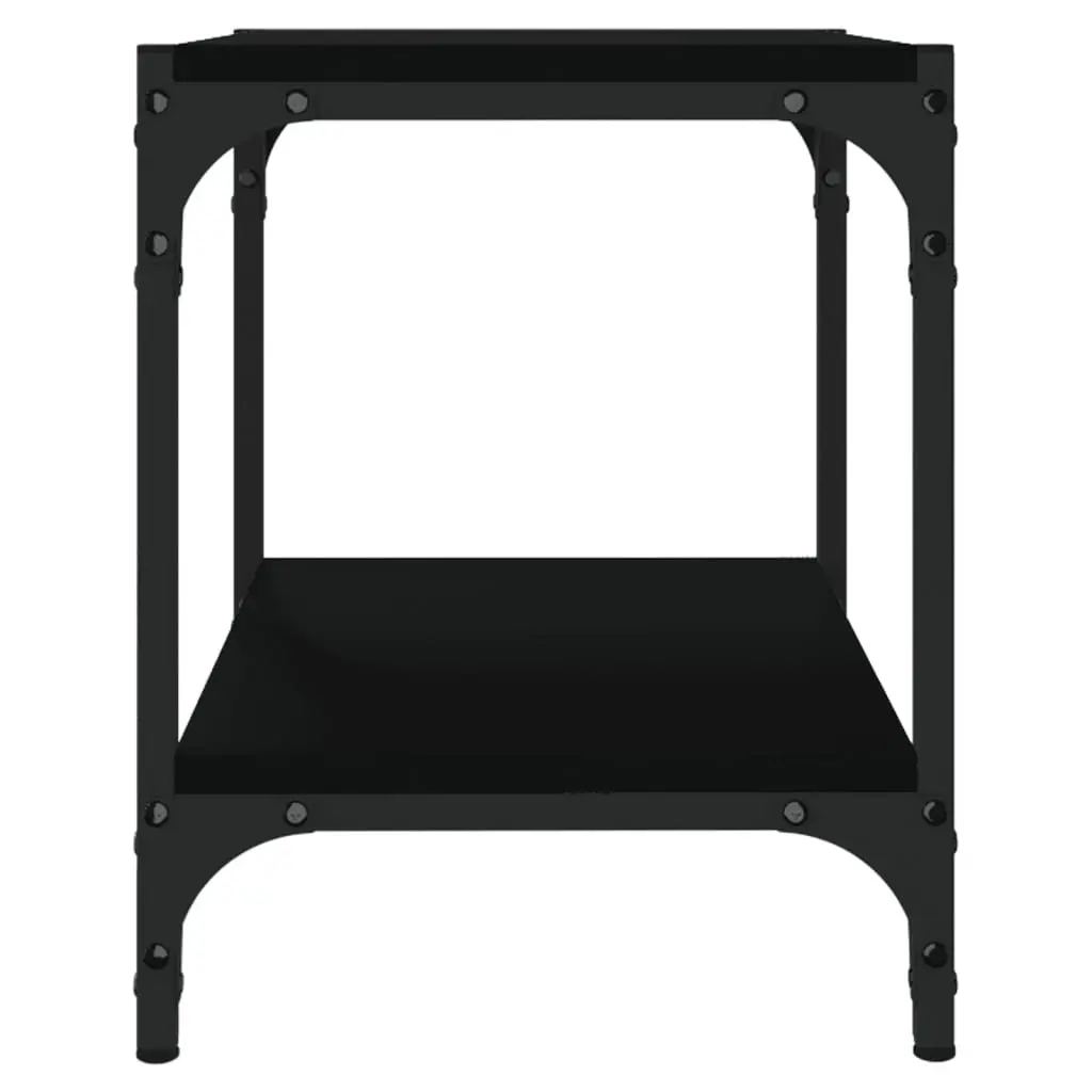 TV Cabinet Industrial Style Black 40x33x41 cm Engineered Wood and Steel Frame Storage Unit