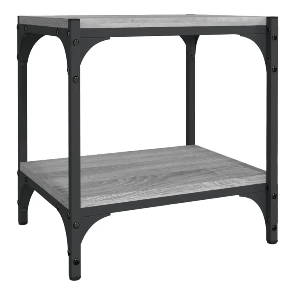 TV Cabinet Industrial Style Grey 40x33x41cm Engineered Wood Steel