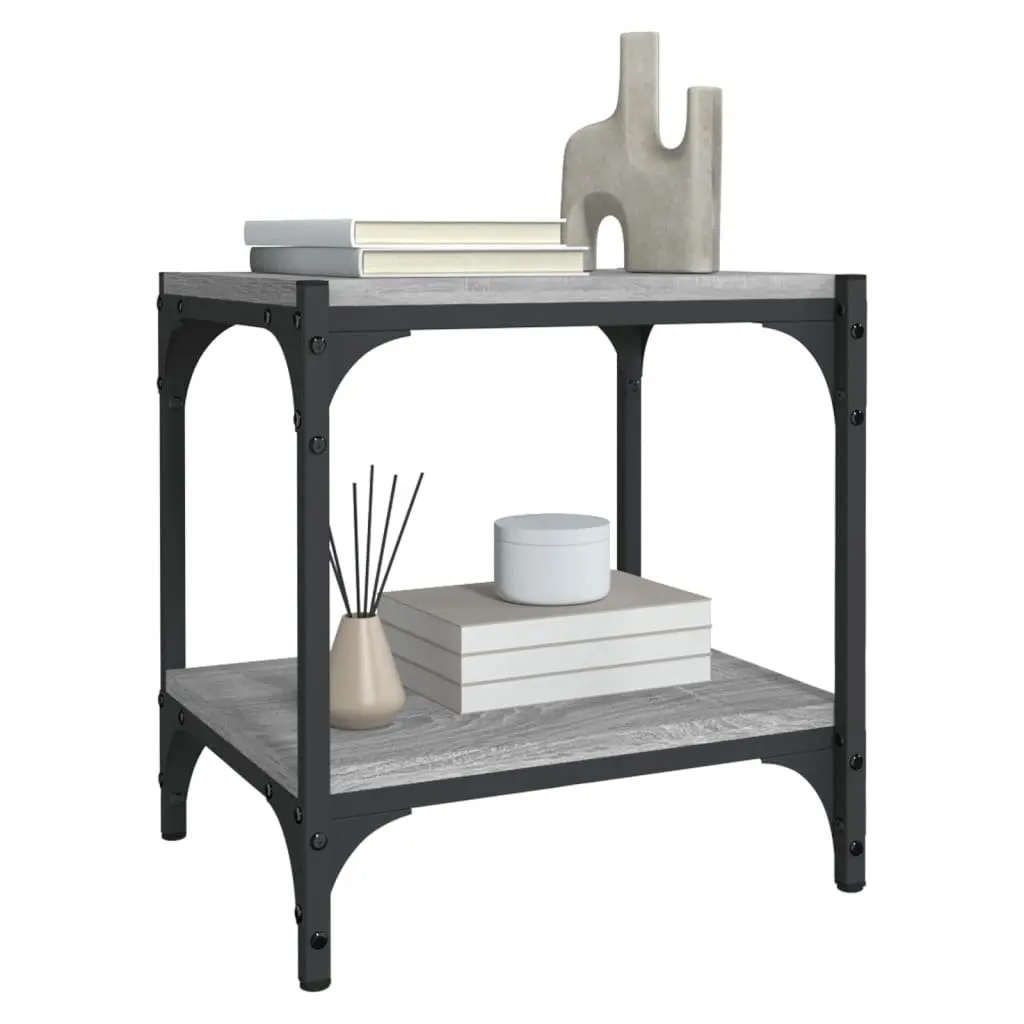 TV Cabinet Industrial Style Grey 40x33x41cm Engineered Wood Steel