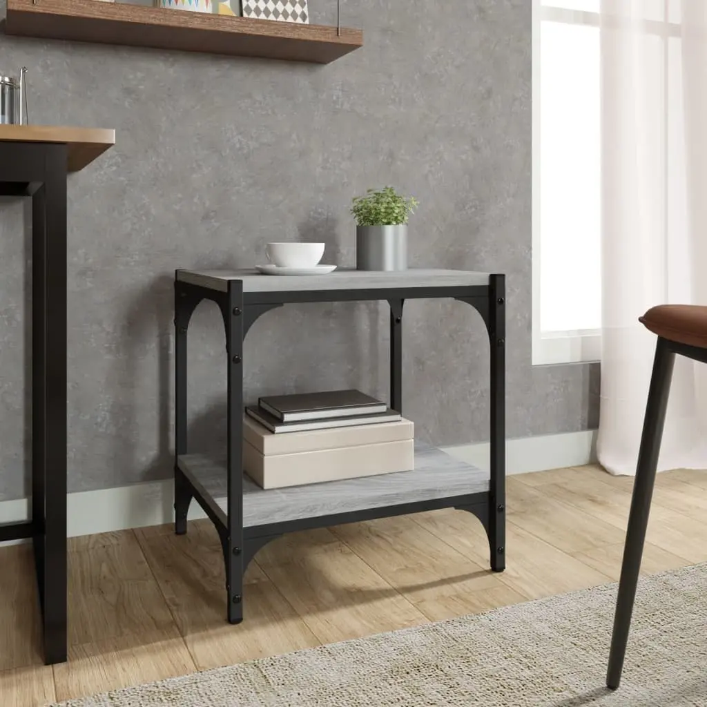 TV Cabinet Industrial Style Grey 40x33x41cm Engineered Wood Steel