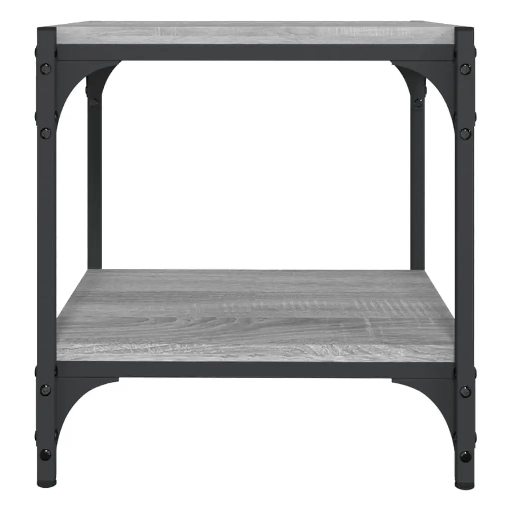 TV Cabinet Industrial Style Grey 40x33x41cm Engineered Wood Steel