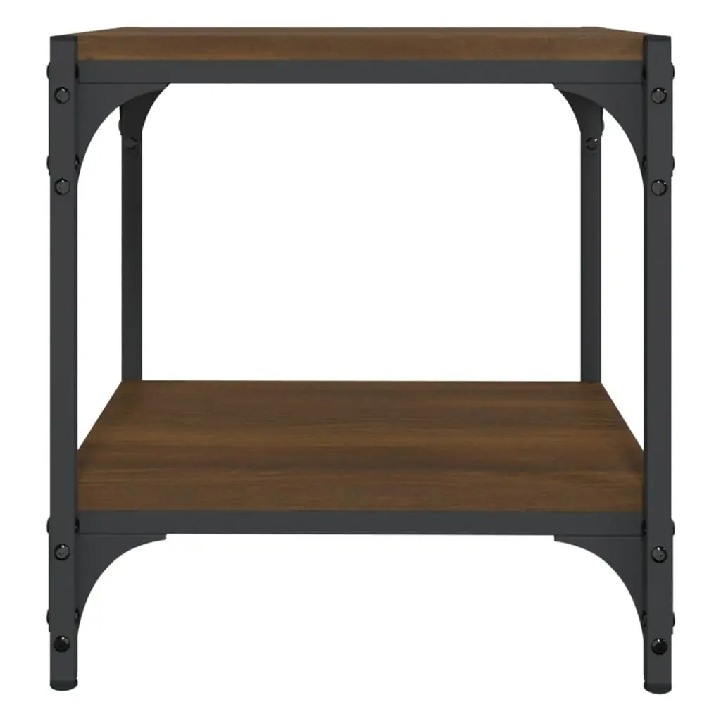 TV Cabinet Industrial Brown Oak 40x33x41cm Engineered Wood Steel Frame