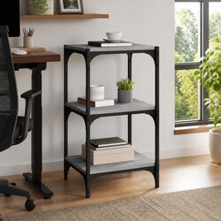 Grey Sonoma Book Cabinet with 3 Storage Shelves