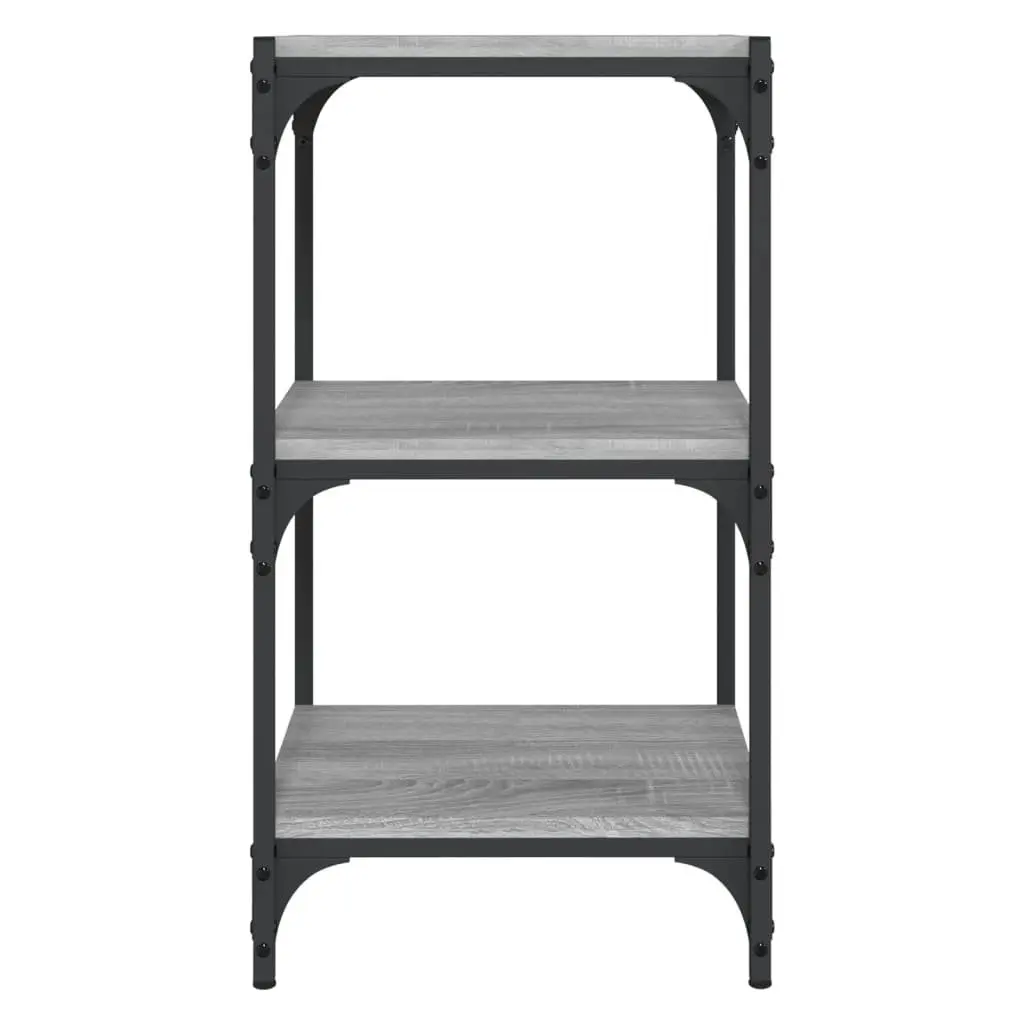 Book Cabinet Industrial Style Grey 40x33x70.5 cm Engineered Wood and Steel