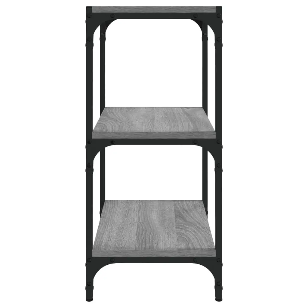 Book Cabinet Industrial Style Grey 40x33x70.5 cm Engineered Wood and Steel