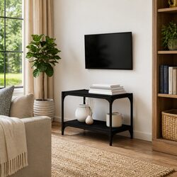 Chic Black TV Cabinet for Cozy Living Spaces