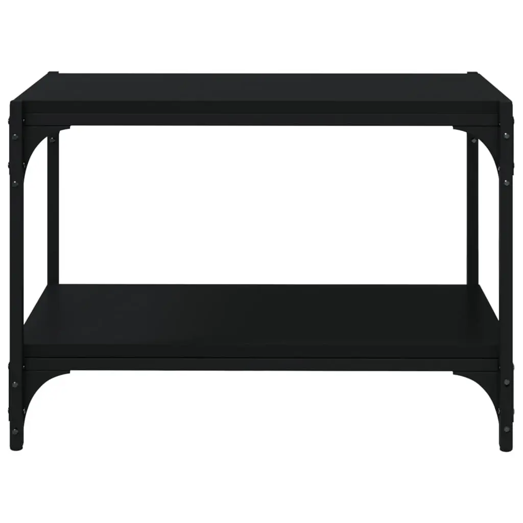 TV Cabinet Industrial Style Black 60x33x41 cm Engineered Wood and Steel Storage Unit