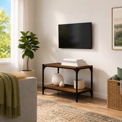 Brown Oak TV Cabinet 60x33x41 cm for Cozy Living Spaces