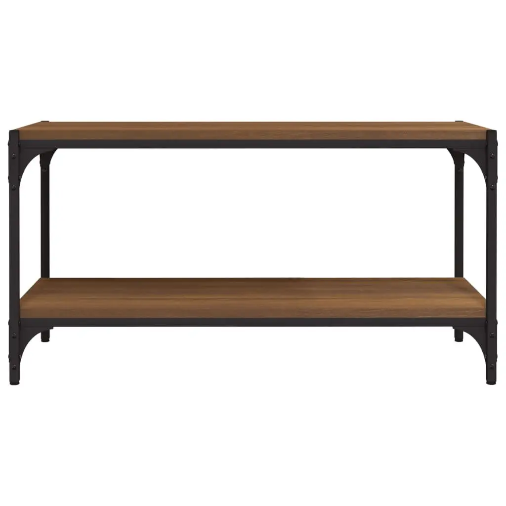 TV Cabinet Industrial Style Brown Oak 80x33x41cm Engineered Wood and Steel Frame