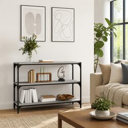 Grey Sonoma Book Cabinet 100x33x70.5cm for Stylish Storage
