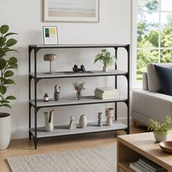 Grey Sonoma Book Cabinet - 100x33x100 cm Storage Unit