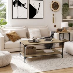 Sonoma Oak Coffee Table with Storage 100x50x40 cm