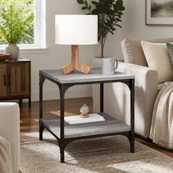 Grey Sonoma Coffee Table with Storage 50x50x40 cm