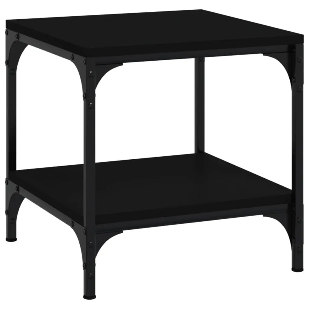 Side Tables Black 40x40x40 cm Engineered Wood Storage Accent Furniture 2 Piece