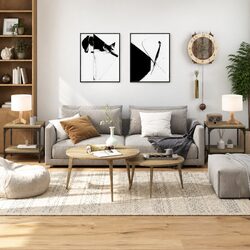 Stylish Brown Engineered Wood Side Tables 2 pcs