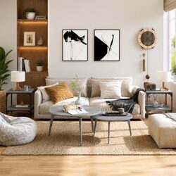 Set of 2 Grey Sonoma Side Tables for Cozy Living Spaces