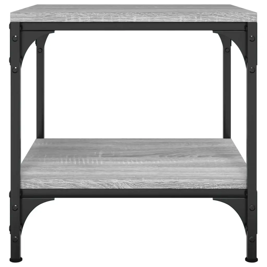 Side Tables Set of 2 Grey Sonoma Engineered Wood Industrial Accent