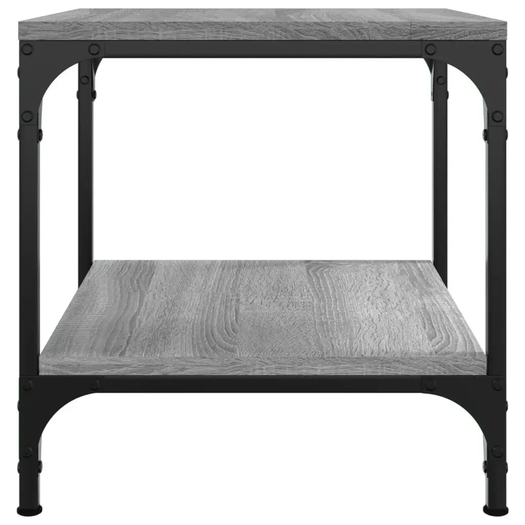 Side Tables Set of 2 Grey Sonoma Engineered Wood Industrial Accent