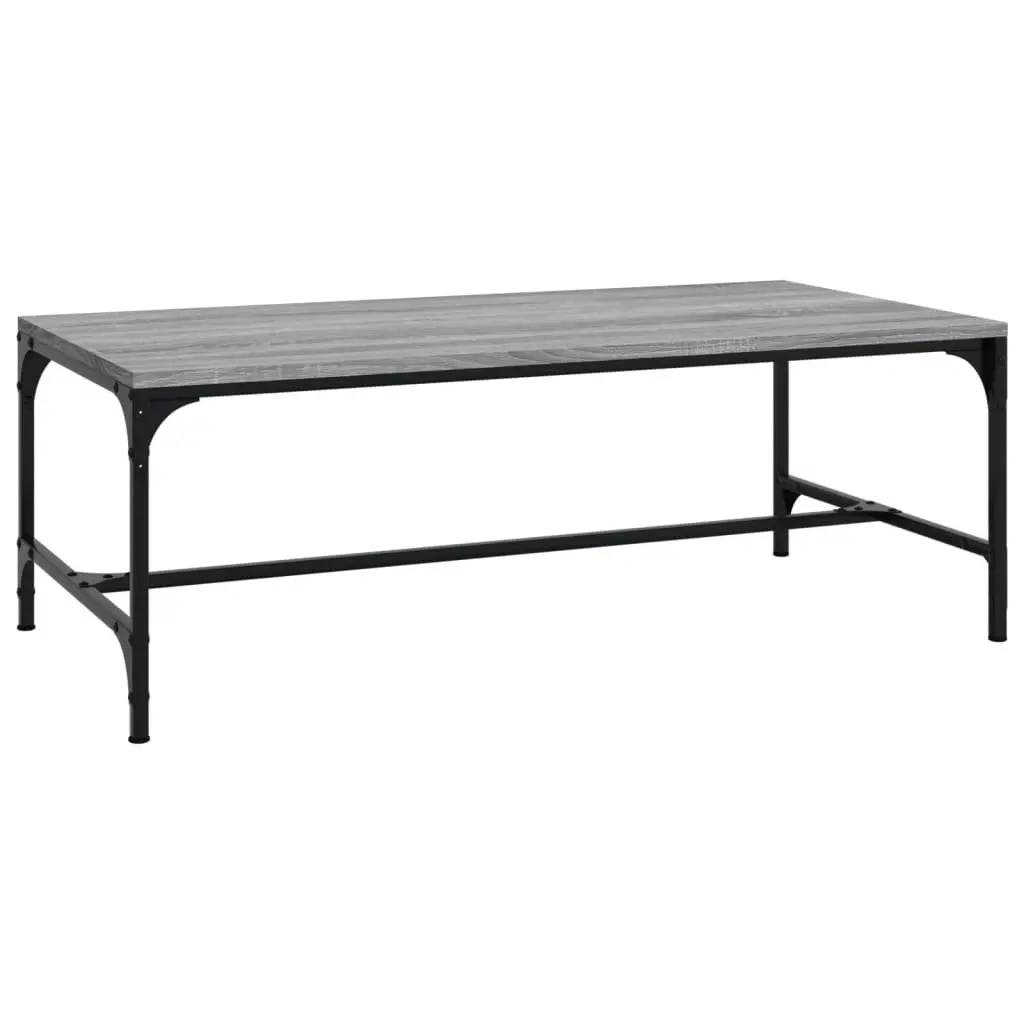 Coffee Table Grey Sonoma 100x50x35cm Engineered Wood Steel Frame