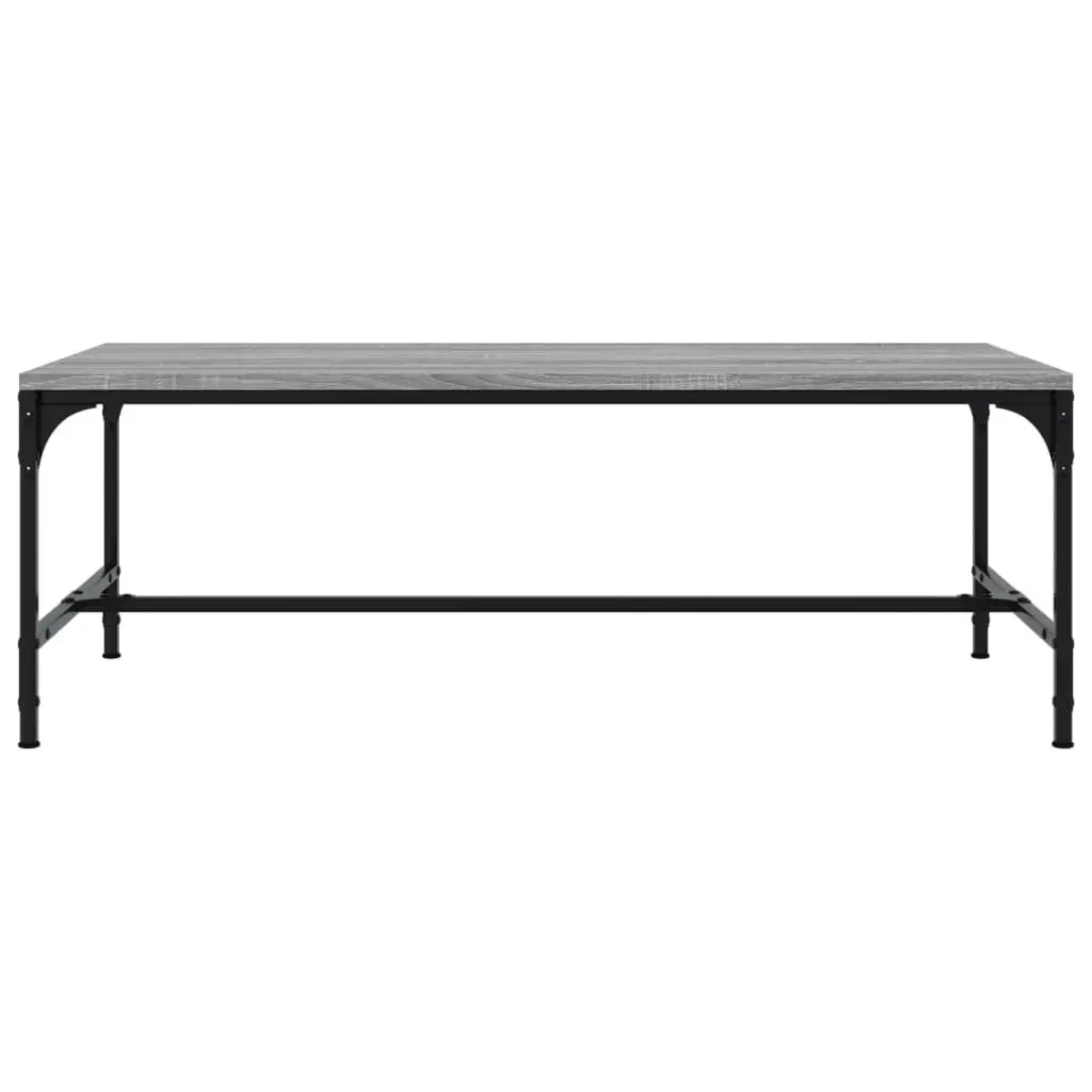 Coffee Table Grey Sonoma 100x50x35cm Engineered Wood Steel Frame