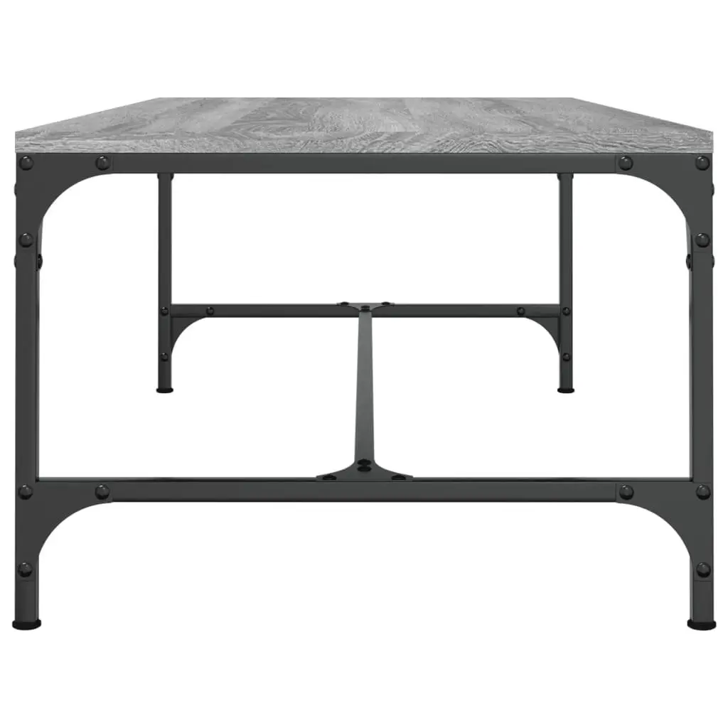 Coffee Table Grey Sonoma 100x50x35cm Engineered Wood Steel Frame