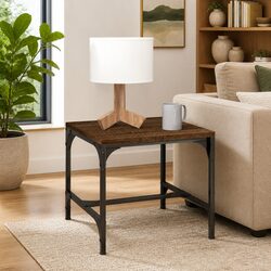 Brown Oak Coffee Table 50x50x35 cm for Cozy Living Spaces