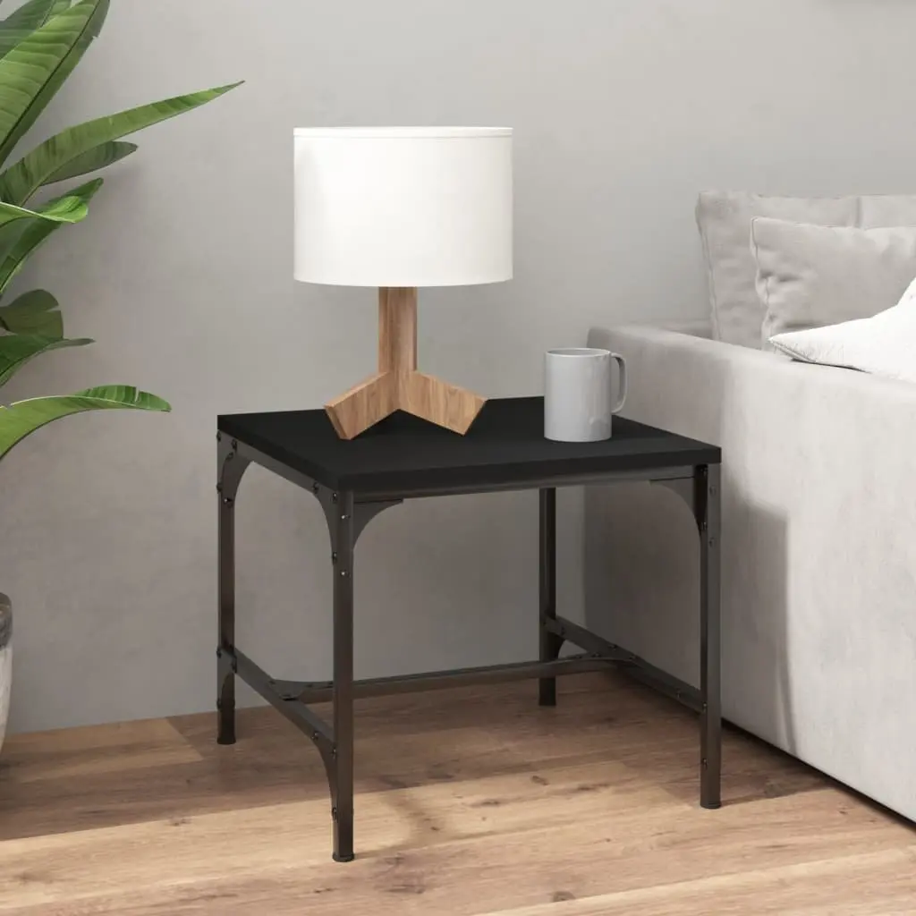 Black Side Tables 2 pcs 40x40x35 cm Set
