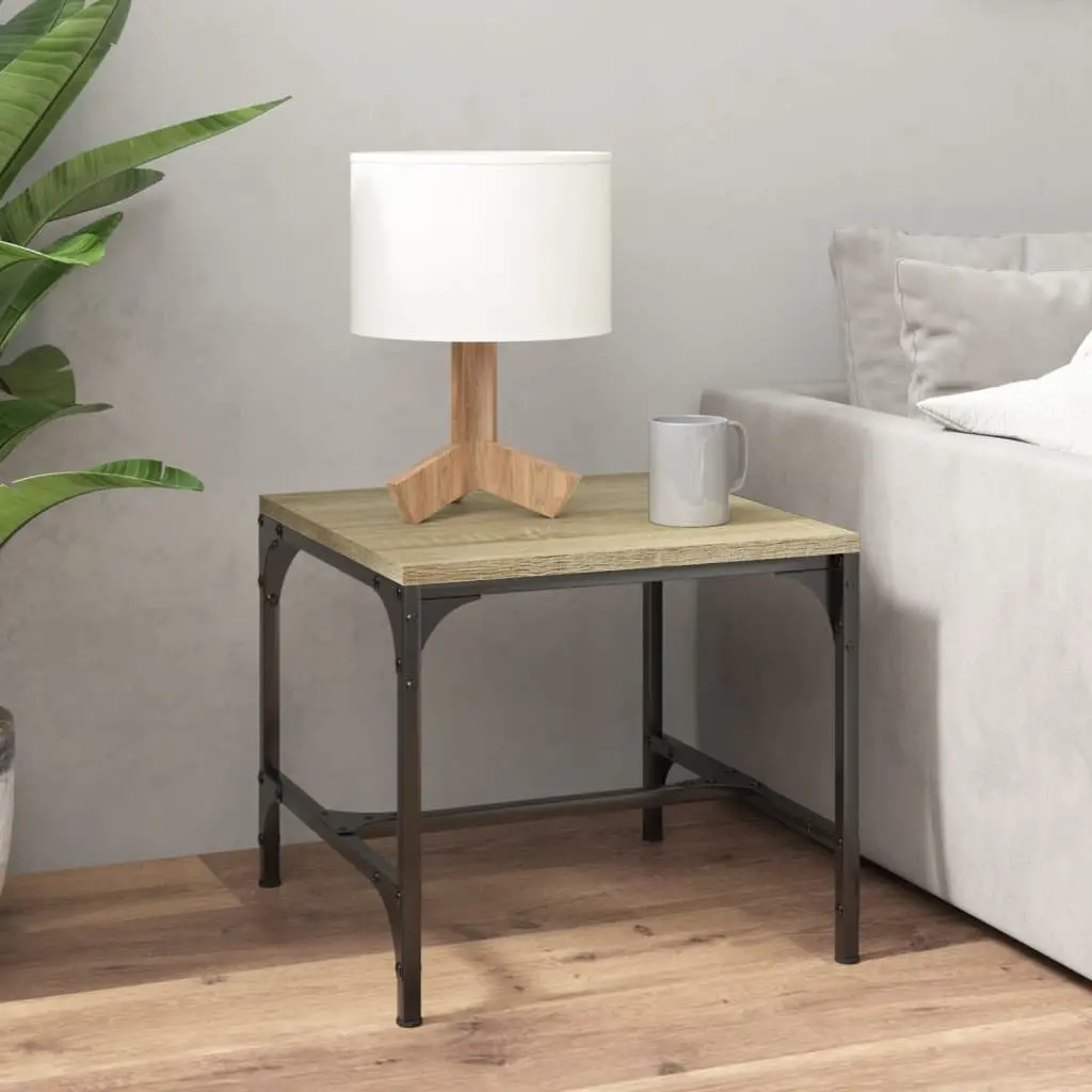 Side Tables Industrial Brown 40x40x35 cm Engineered Wood