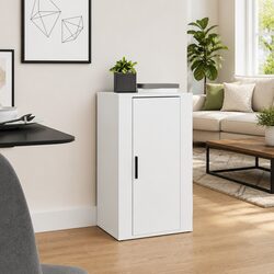 Elegant White Storage Sideboard Cabinet in Engineered Wood