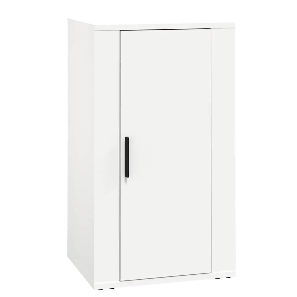 White Engineered Wood Sideboard Cabinet Storage Cupboard 40x33x70cm