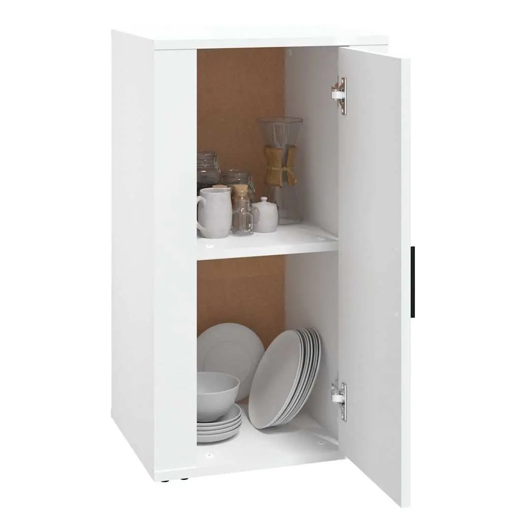 White Engineered Wood Sideboard Cabinet Storage Cupboard 40x33x70cm
