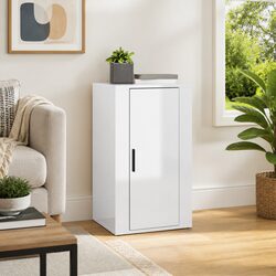 Elegant White High Gloss Sideboard Storage Cabinet