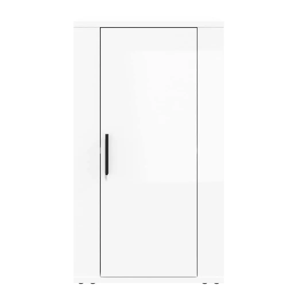 White High Gloss Sideboard Storage Cabinet Engineered Wood