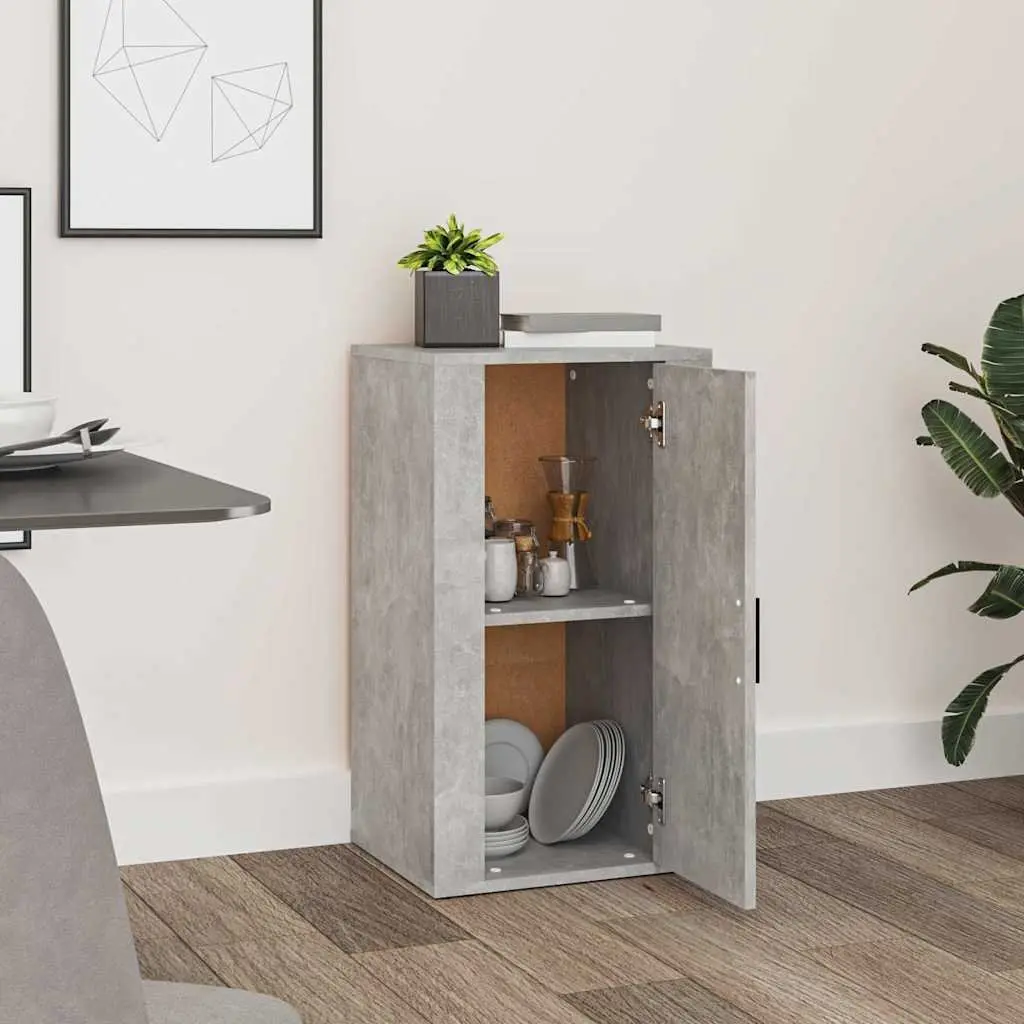 Storage Cabinet Grey Engineered Wood Furniture with Door Compartment 40x33x70cm