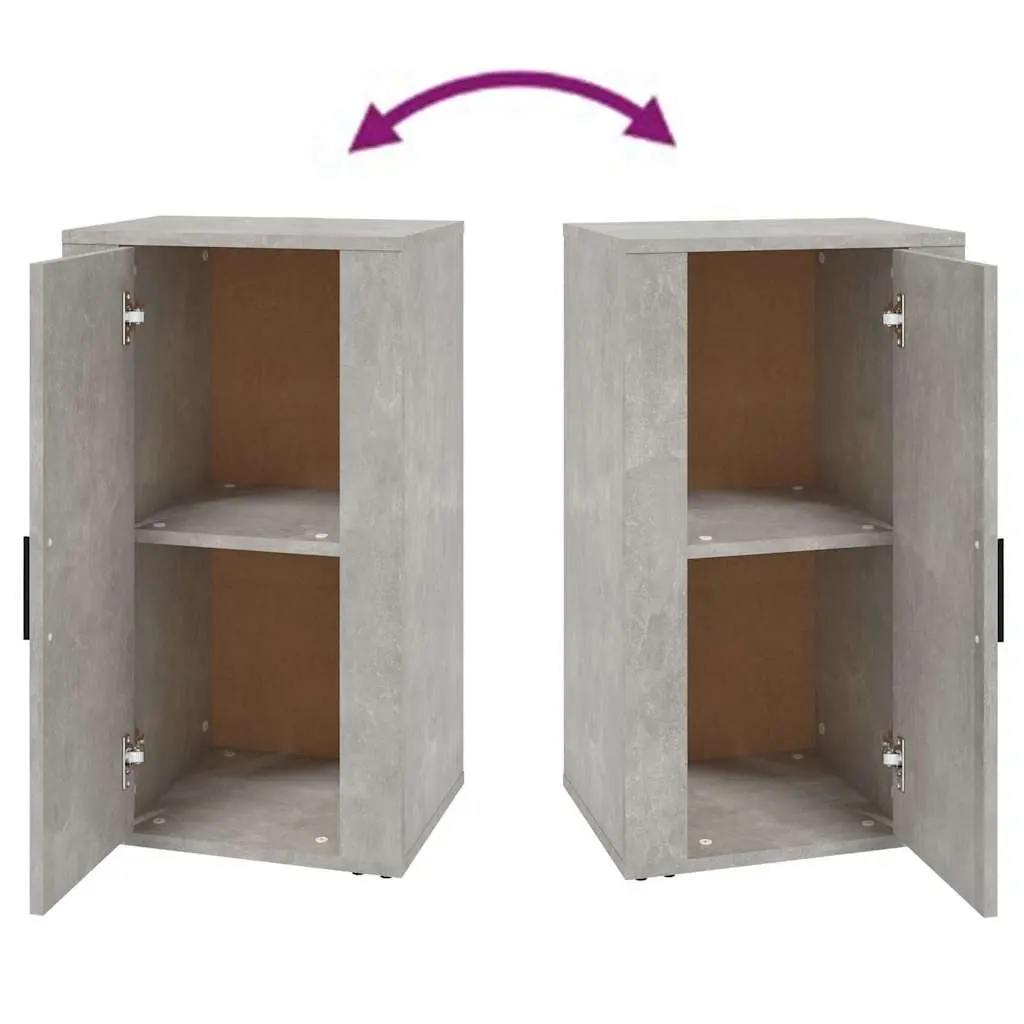 Storage Cabinet Grey Engineered Wood Furniture with Door Compartment 40x33x70cm
