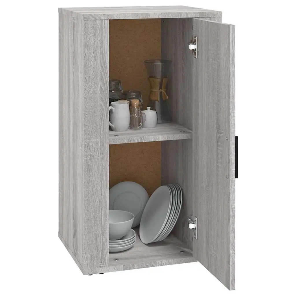 Engineered Wood Storage Cabinet Grey Sideboard 40x33x70cm