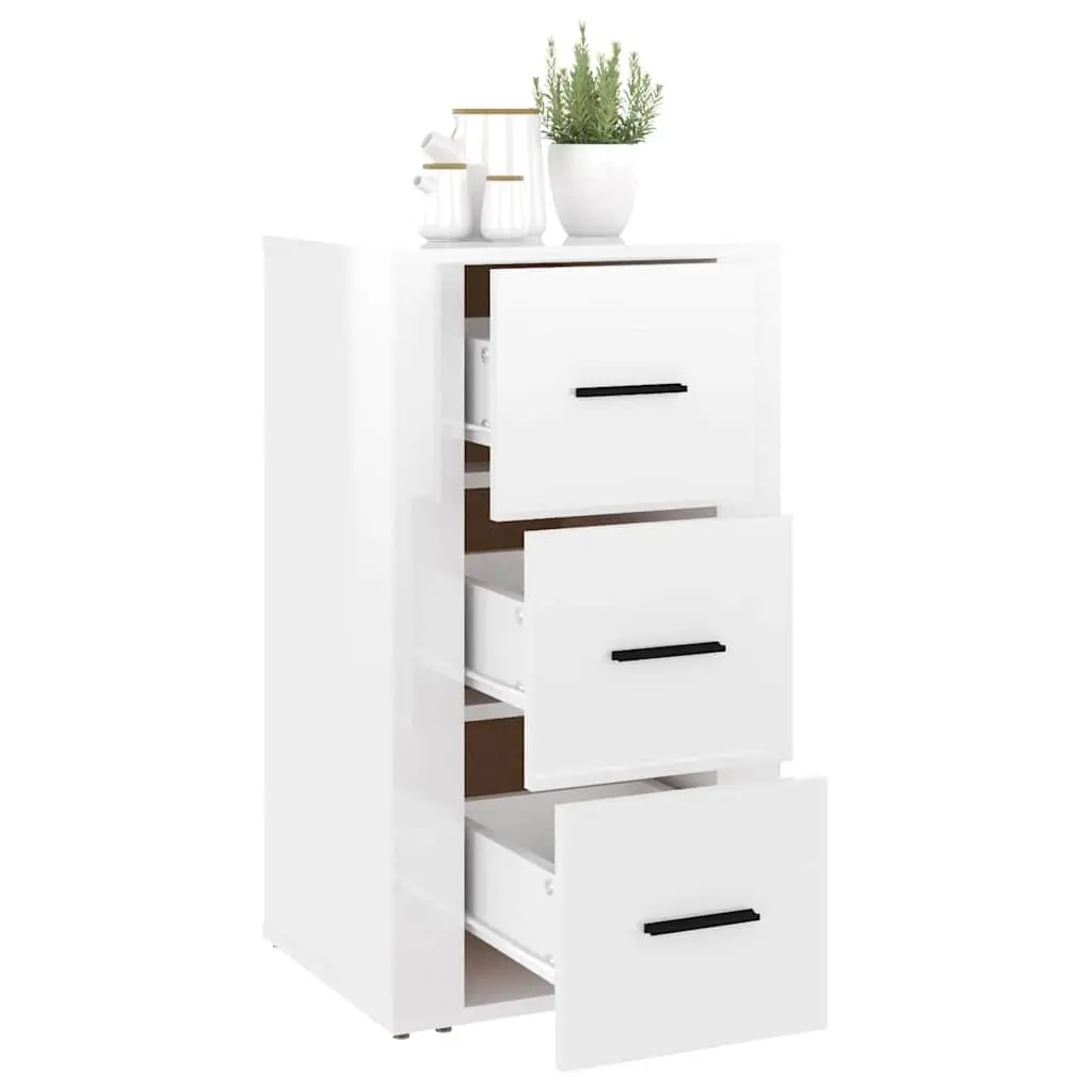 White High Gloss Sideboard Cabinet 40x33x70cm