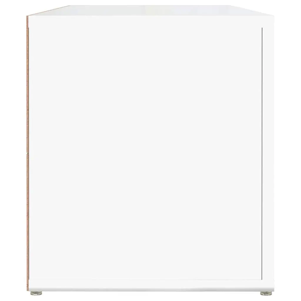 TV Cabinet High Gloss White 100L x 31.5W x 35H cm Engineered Wood
