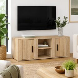 Inviting Brown Engineered Wood TV Cabinet for Storage
