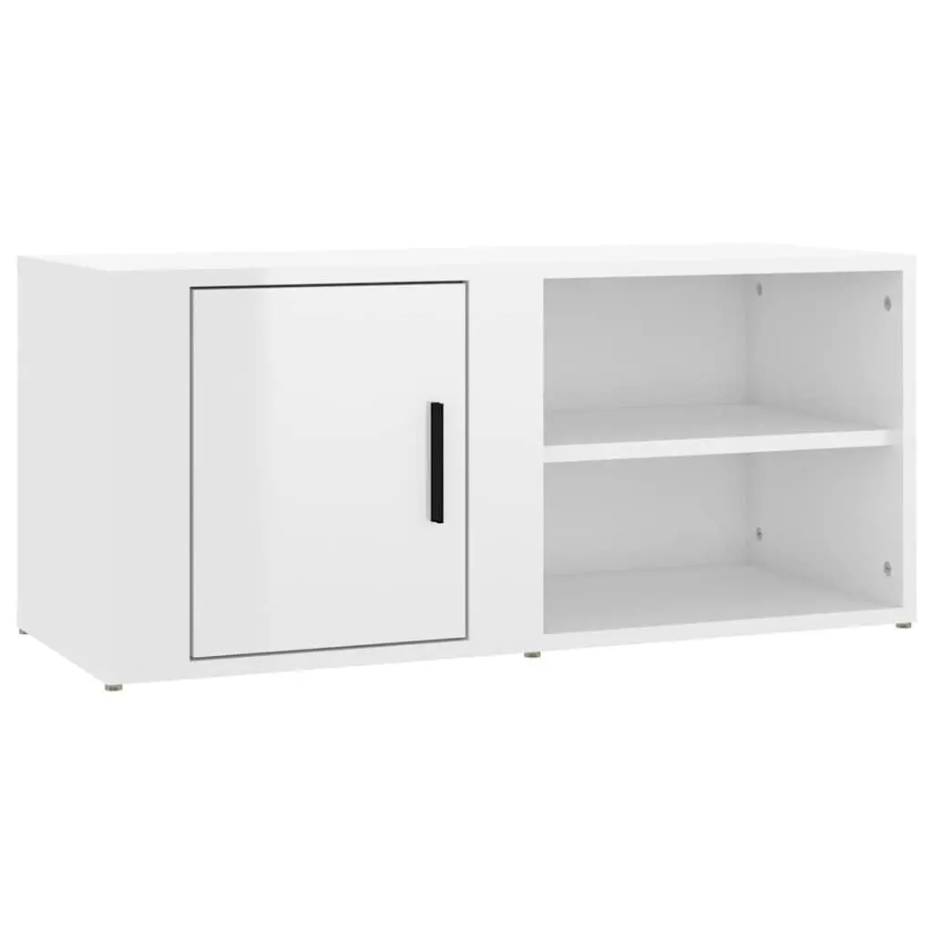 TV Cabinets 2 pcs High Gloss White 80x31.5x36 cm Media Storage Unit